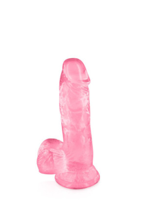 Gode jelly rose ventouse taille S 15.3cm - CC570129